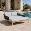 Picture of Daybed, delos, teak natural, pebble mix, 3 cushions cloud (s&b), 162.6x174x69.4cm