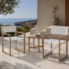 Picture of Chair, alor, teak natural, white, 58.5x59.8x84.15cm