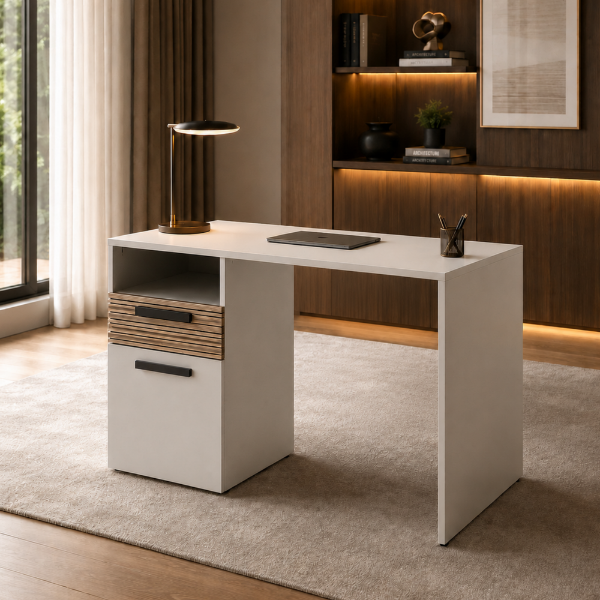 Picture of Office desk, bravo teen, cashmere/ strippedwood, 110x75x60cm