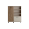 Picture of Bookcase, bravo teen, wood, cashmere/ strippedwood, 110x132x35cm