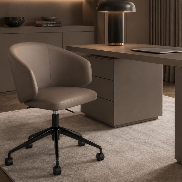 Picture of Office chair, adria, metal black, medium grey, 62x55x74cm