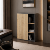 Picture of Library, core, wood, grey/brown, 80x35x110cm