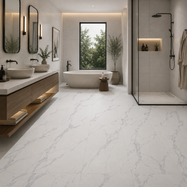Picture of Floor tile statu, marble effect, matt, 60x120cm