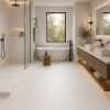 Picture of Floor tile eco white, plain effect, matt, 9mm 30x60cm