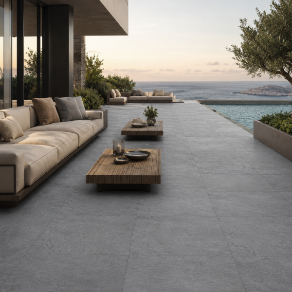 Picture of Floor tile lemmy, concrete effect, structured, 20mm 80x80cm