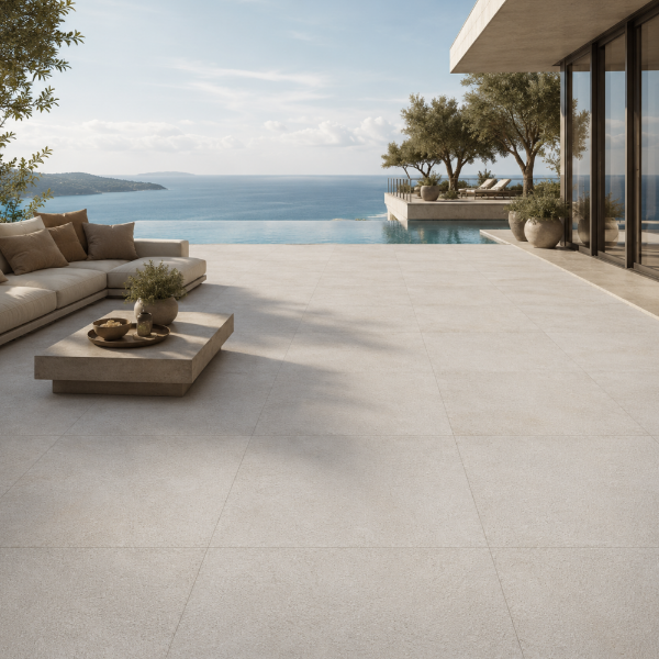 Picture of Floor tile asf1 01, concrete effect, structured, 20mm 80x80cm