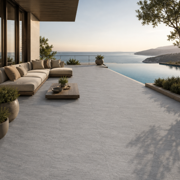 Picture of Floor tile riyadh, concrete effect, structured, 17mm 45x90cm