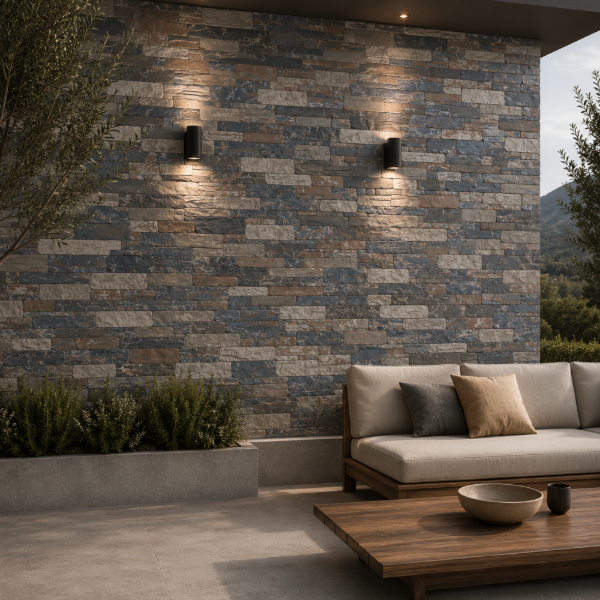 Picture of Floor tile adobe marengo, stone effect, matt, 23x46