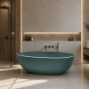 Picture of Picasso bathtub, solid, freestanding, kelp pine green, 170x78x56cm