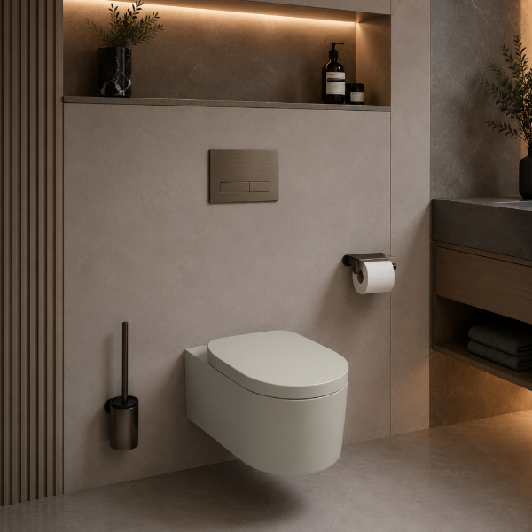 Picture of Otis wc, ceramic, wall hung, pomice matte, 56x38.5cm