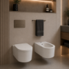 Picture of Otis bidet, ceramic, wall hung, talco, matte, 38.5x56cm