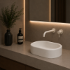 Picture of Itaca oval basin, ceramic, countertop/freestanding, talco, matte, 65x45cm
