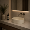 Picture of Theo oval basin, ceramic, countertop, linen, matte, 55x40cm