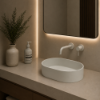 Picture of Theo oval basin, ceramic, countertop, pomice, matte, 55x40cm