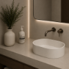 Picture of Theo oval basin, ceramic, countertop, talco, matte, 55x40cm