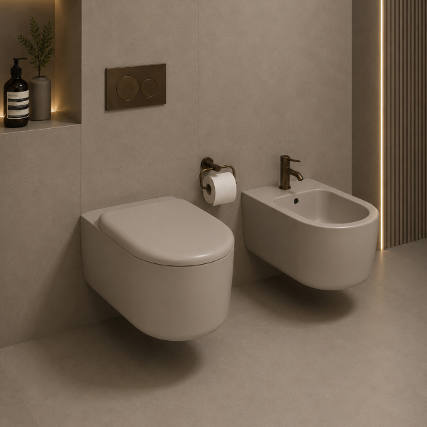 Picture of Itaca wc, ceramic, wall hung, avena, matte, 37x53cm