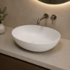 Picture of Eco oval basin, ceramic, countertop, talco, matte, 62x45cm