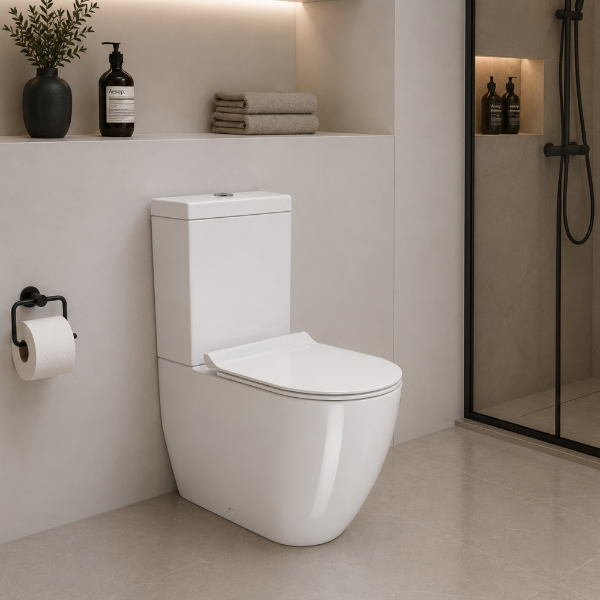 Picture of Pura wc set, ceramic, back to wall/floorstanding, white, glossy, 63x36cm