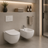 Picture of Era bidet, ceramic, wall hung, white, glossy, 37x53cm