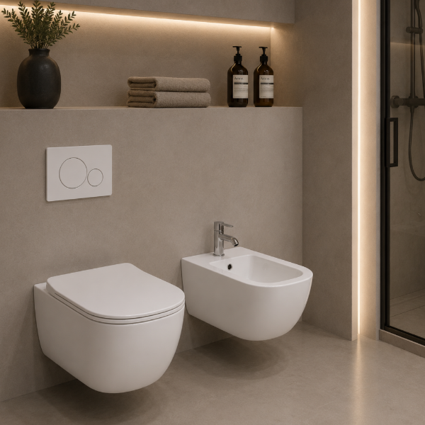 Picture of Era wc, ceramic, wall hung, white, glossy, 37x53cm