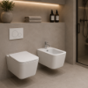 Picture of Nubes bidet, ceramic, wall hung, white, matte, 55x35cm