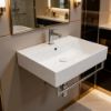 Picture of Kube x rectangular basin, ceramic, countertop/wall hung, white, glossy, 60x47cm