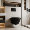 Picture of Kube x wc, ceramic, wall hung, anthracite, matte, 55x36cm