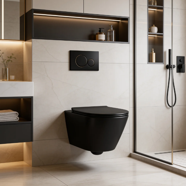 Picture of Kube x wc, ceramic, wall hung, anthracite, matte, 55x36cm
