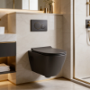 Picture of Pura wc, ceramic, wall hung, dark brown, matte, 50x36cm