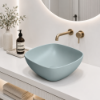 Picture of Nubes rectangular basin, ceramic, freestanding, ice mint, matte, 40x35cm