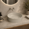 Picture of Kube x round basin, ceramic, countertop, light beige, matte, 45 cm