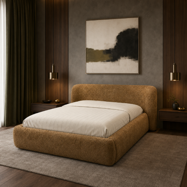 Picture of Double bed, domani, brown, 242X204X105cm (160x190cm)