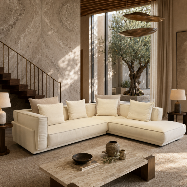 Picture of Sofa corner, laurent set 2, right arm, beige, 295X248X101cm