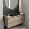 Picture of Nubes rectangular basin, ceramic, freestanding, anthracite, matte, 60x38 cm