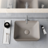 Picture of Nubes rectangular basin, ceramic, freestanding, light brown, matte, 50x38cm