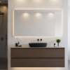 Picture of Nubes rectangular basin, ceramic, freestanding, anthracite, matte, 60x38 cm