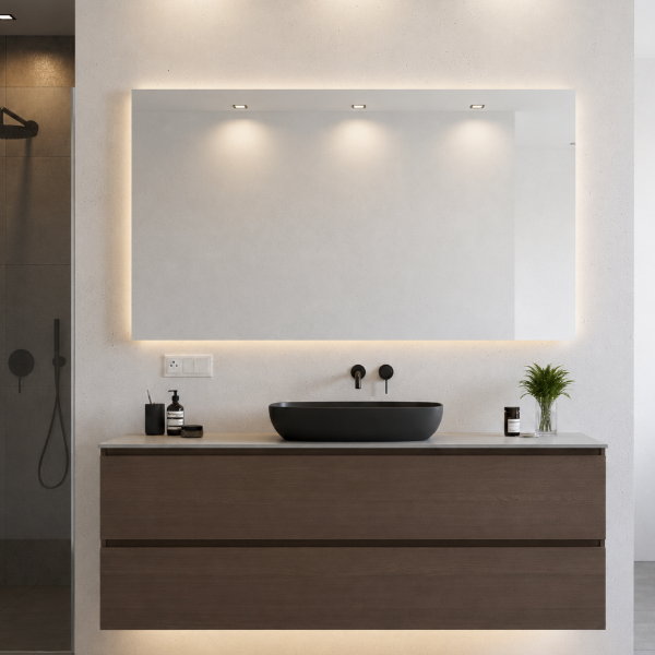Picture of Nubes rectangular basin, ceramic, freestanding, anthracite, matte, 60x38 cm