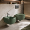 Picture of Era bidet, ceramic, wall hung, seaweed, glossy, 37x53cm