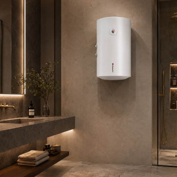 Picture of Boiler taurus, horizontal, right, white, 100lt, 2kw