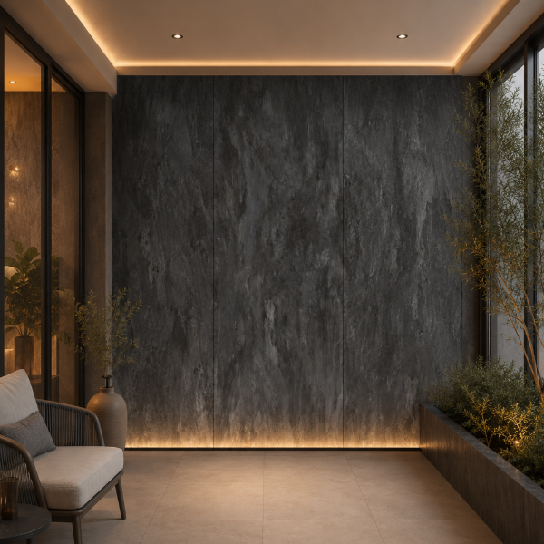 Picture of Floor tile ardoise noir, stone effect, matt, 6mm 120x240
