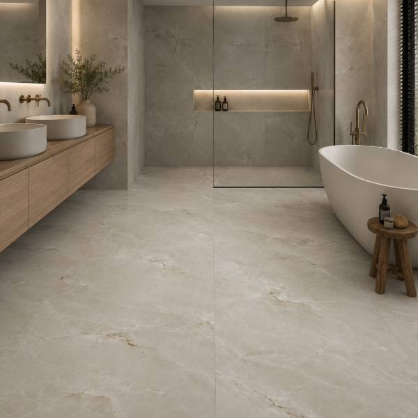 Picture of Floor tile horti onyx beige, marble effect, matt, 60x120