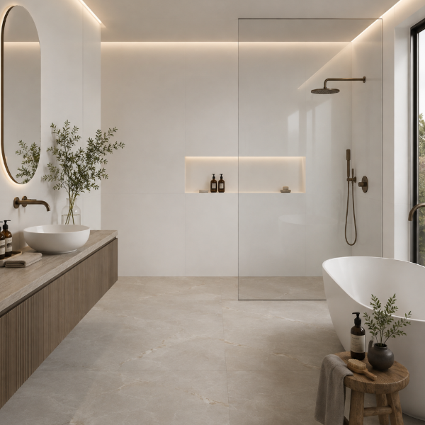 Picture of Floor tile collection assoluto, plain effect, matt, 120x260