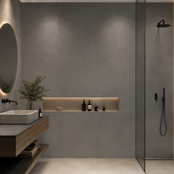 Picture of Floor tile piombo, cement effect, matt, 300x100
