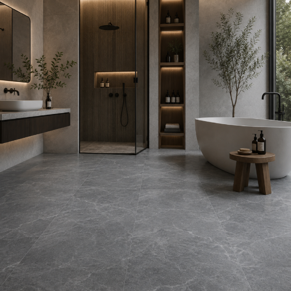 Picture of Floor tile savoia pietra, stone effect, matt, 9.5mm 60x60