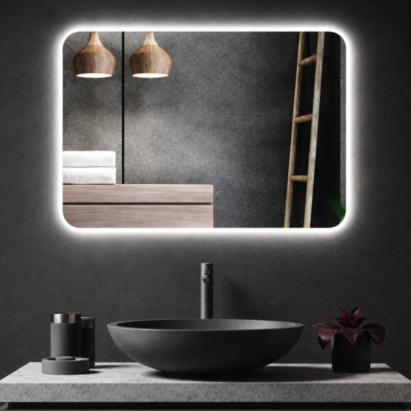 Picture of R-108-80100 rectangular mirror, touch screen with led, 80x100