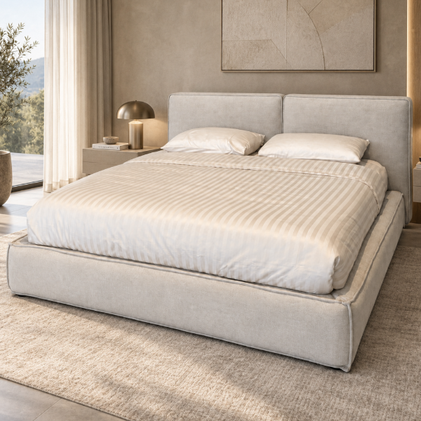 Fotografia e Double bed, Anna, grey, 160x200cm.