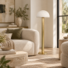 Fotografia e Abazhur dyshemeje Mushroom, celik dhe alabaster – 50×139 cm.
